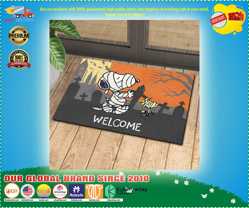 Snoopy and Woodstock Welcome doormat 2