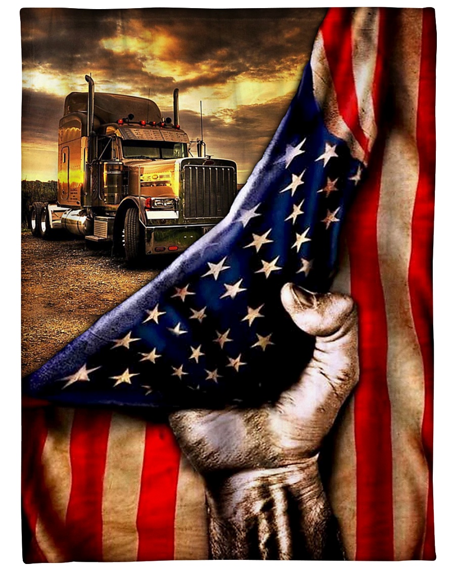Trucker American Flag Blanket – mytea