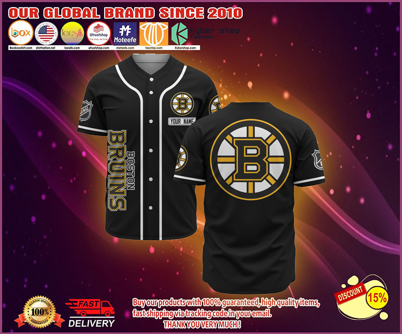 Boston Bruins custome personalized name baseball jersey shirt 1