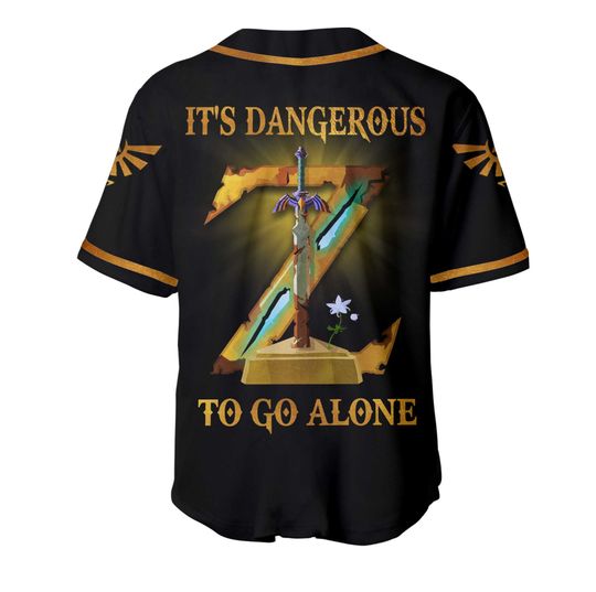 4 The Legend of Zelda Its Dangerous To Go Alone Baseball Jersey Shirt 4