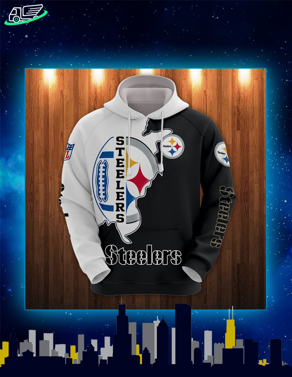 Pittsburgh Steelers 3d hoodie and t-shirt