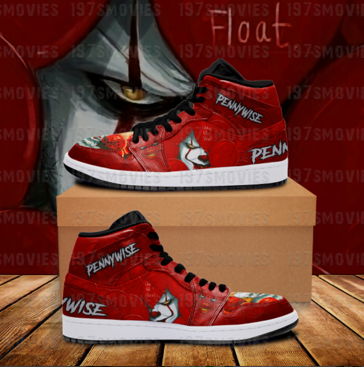 IT pennywise air Jordan high top sneaker shoes – LIMITED EDTION