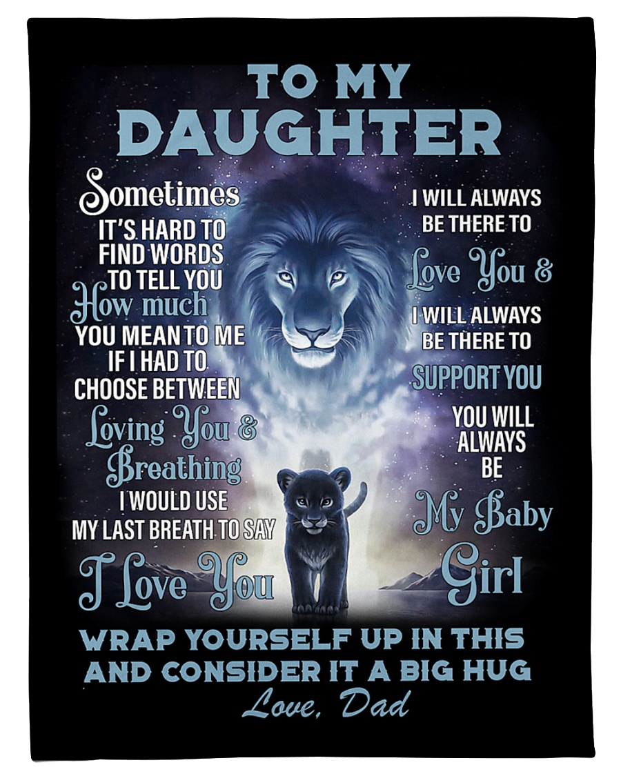 Lion to my daughter dad blanket