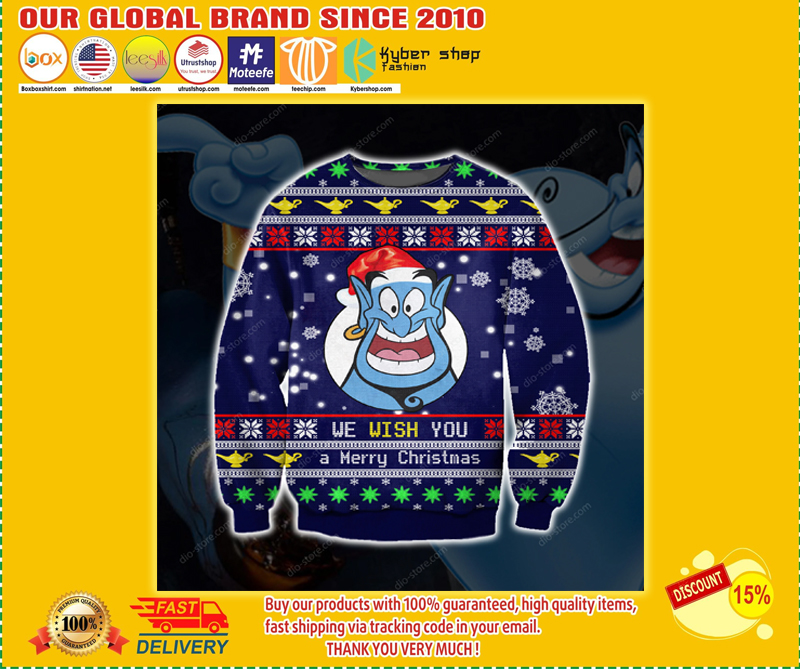 Genie we wish you a merry christmas sweater 2