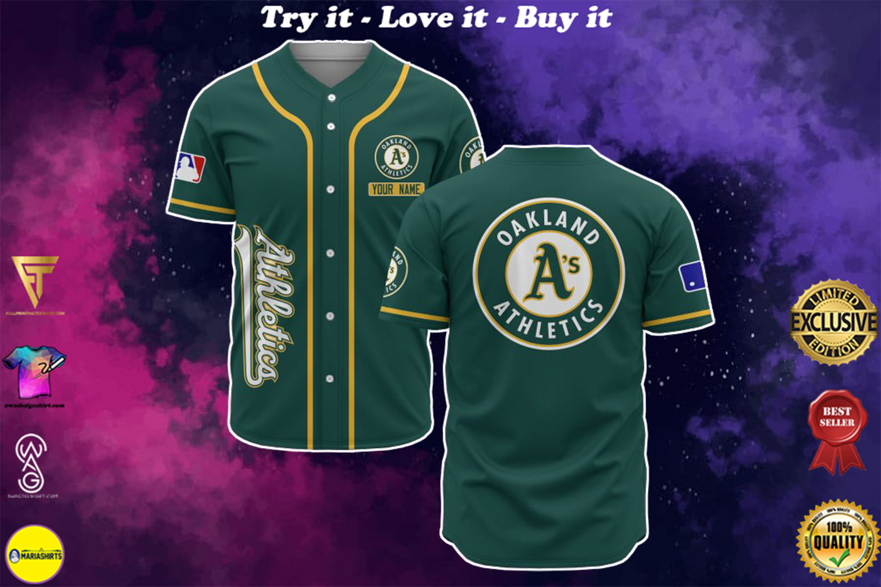 custom name oakland athletics baseball shirt