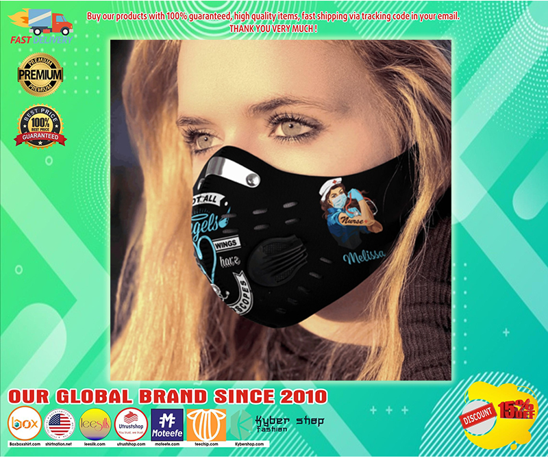 Personalized not all angels have wings strong nurse carbon pm 2.5 face mask 3