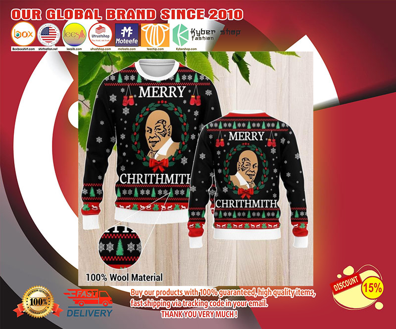 Mike Tyson merry chrithmith sweater 4