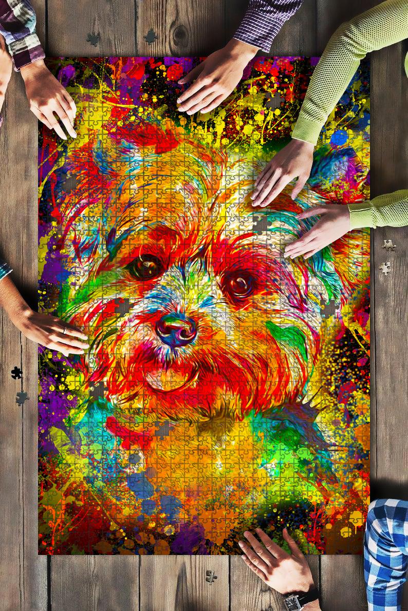 Yorkshire Terrier Dog Colorful Jigsaw Puzzle