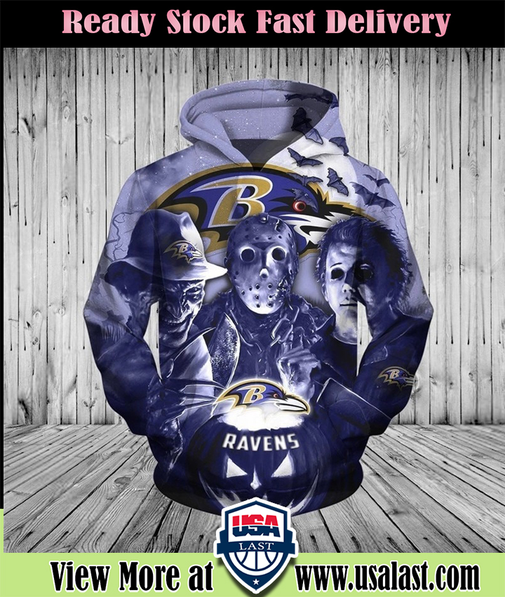 [HOT TREND] Baltimore Ravens Halloween Horror Night 3D Pullover Hoodie – Hothot 040921