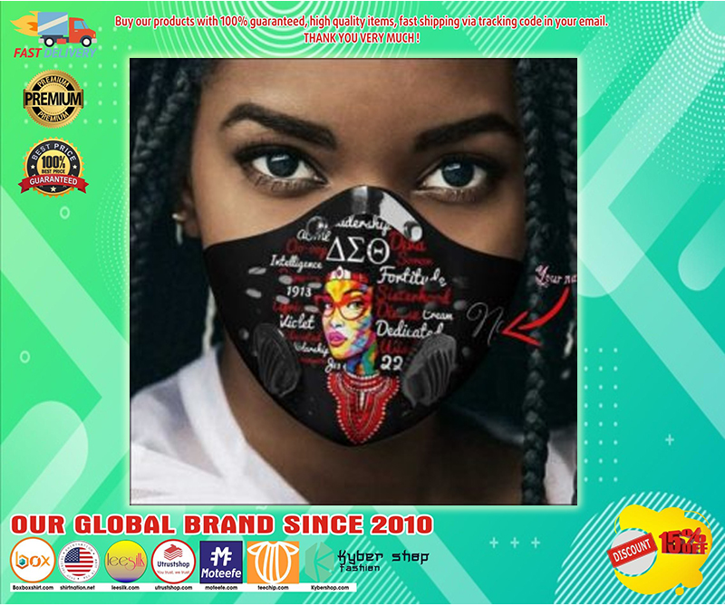 Delta Sigma Theta girl naming filter activated carbon face mask 2