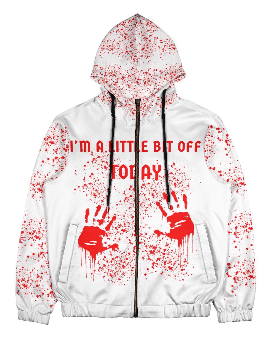 I'm a little bit off today blood all over t-shirt and hoodie