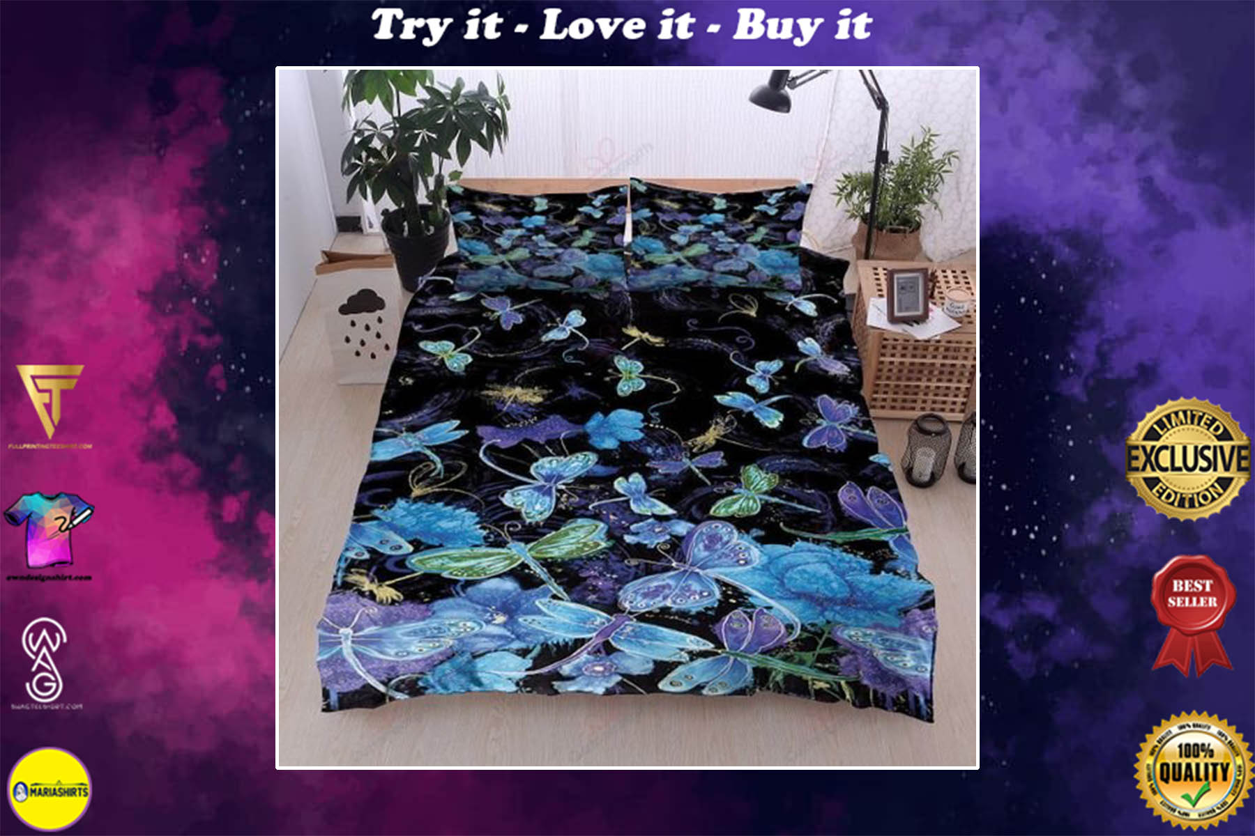 [special edition] dragonfly night bedding set – maria