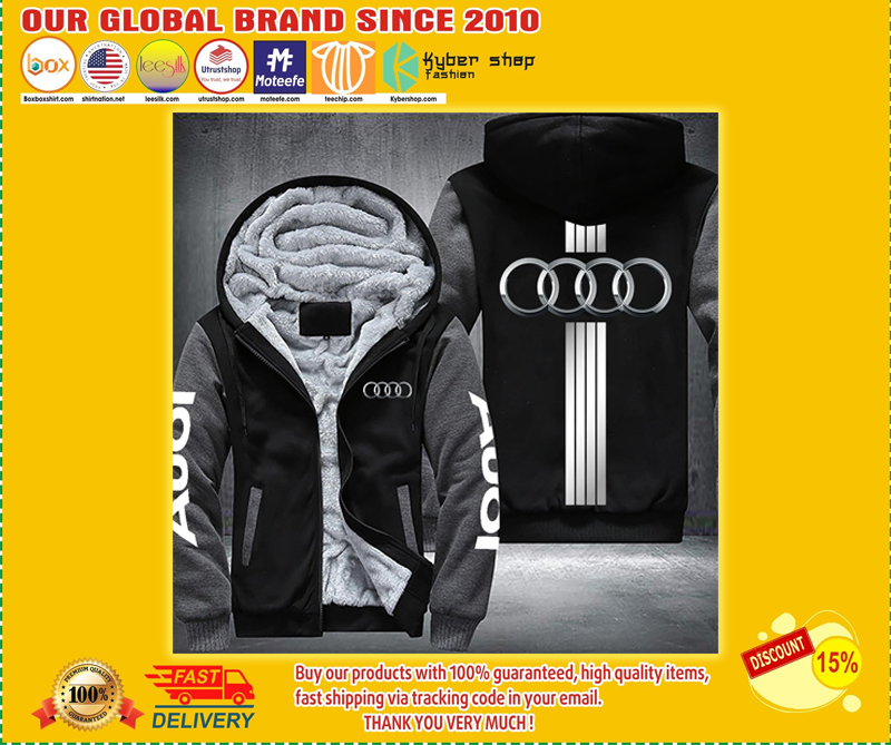 Audi fleece hoodie jacket 2