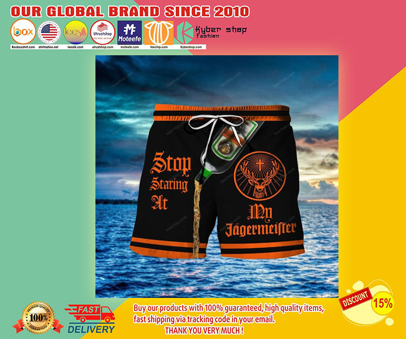 Stop staring at my jagermeister beach short