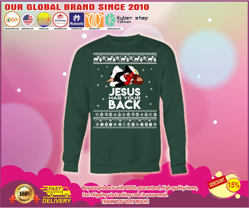 Jesus has your back ugly sweater 3