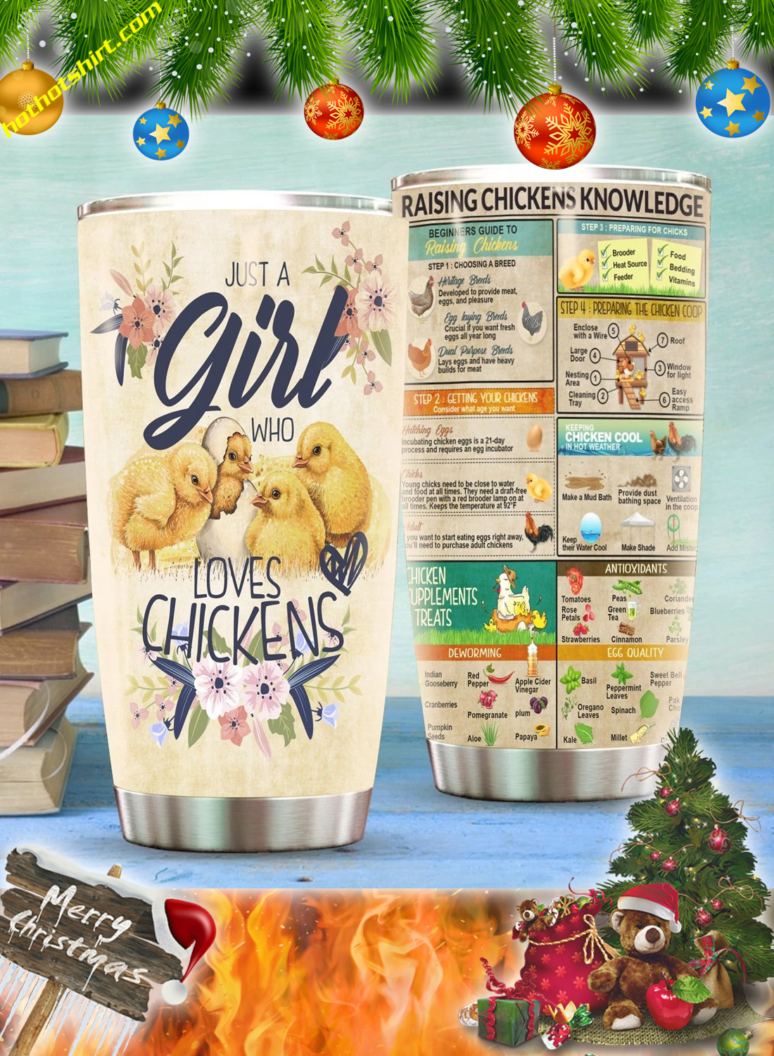 Just a girl who loves chickens tumbler 3