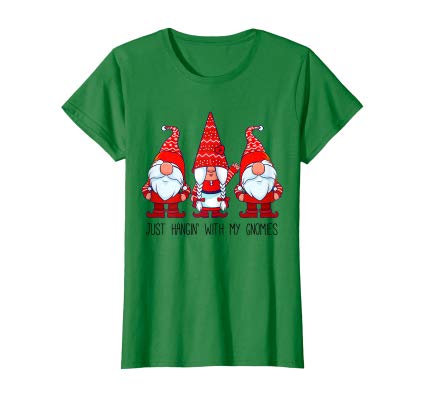 Just Hangin' With My Gnomies Cute Christmas Gnomy Women women shirt