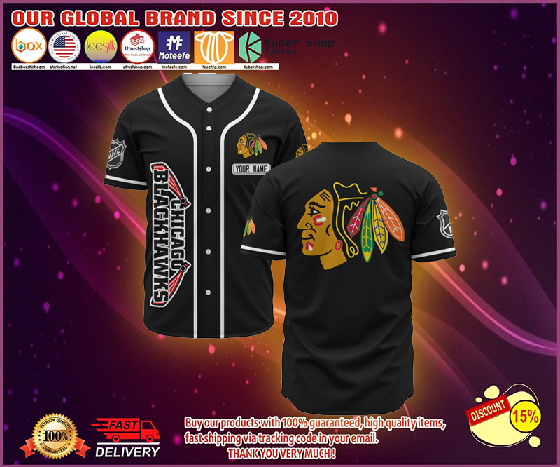 Chicago Blackhawks baseball jersey shirt 1