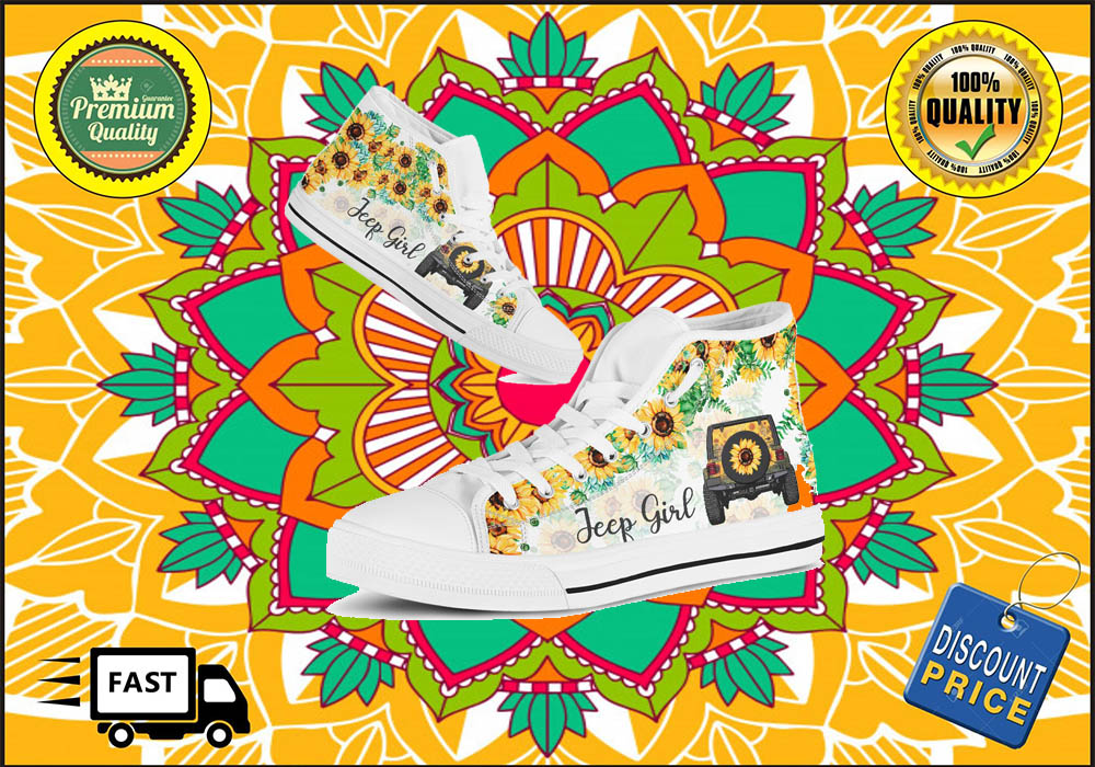 Jeep girl sunflowers low top shoes