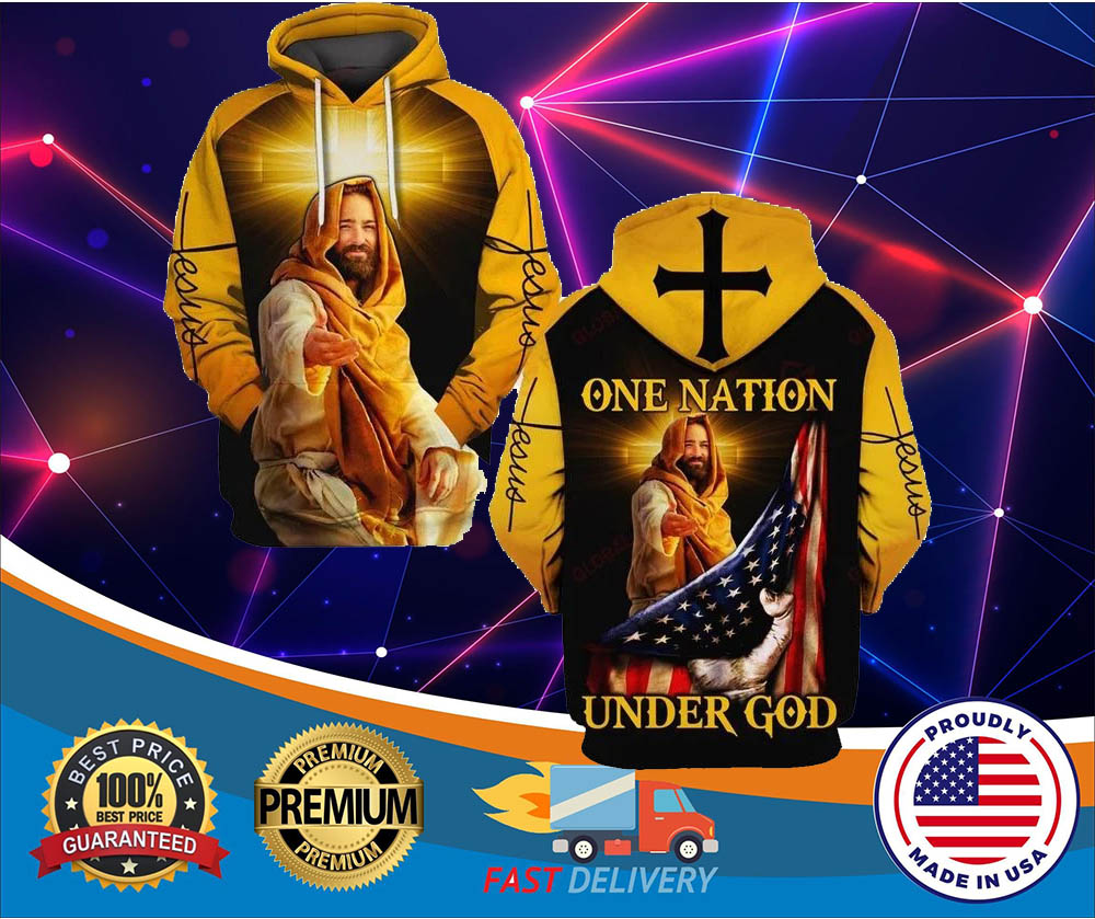 American flag One nation under god  3d hoodie – LIMITED EDITION