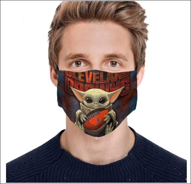 Baby Yoda hug Cleveland Browns face mask – dnstyles