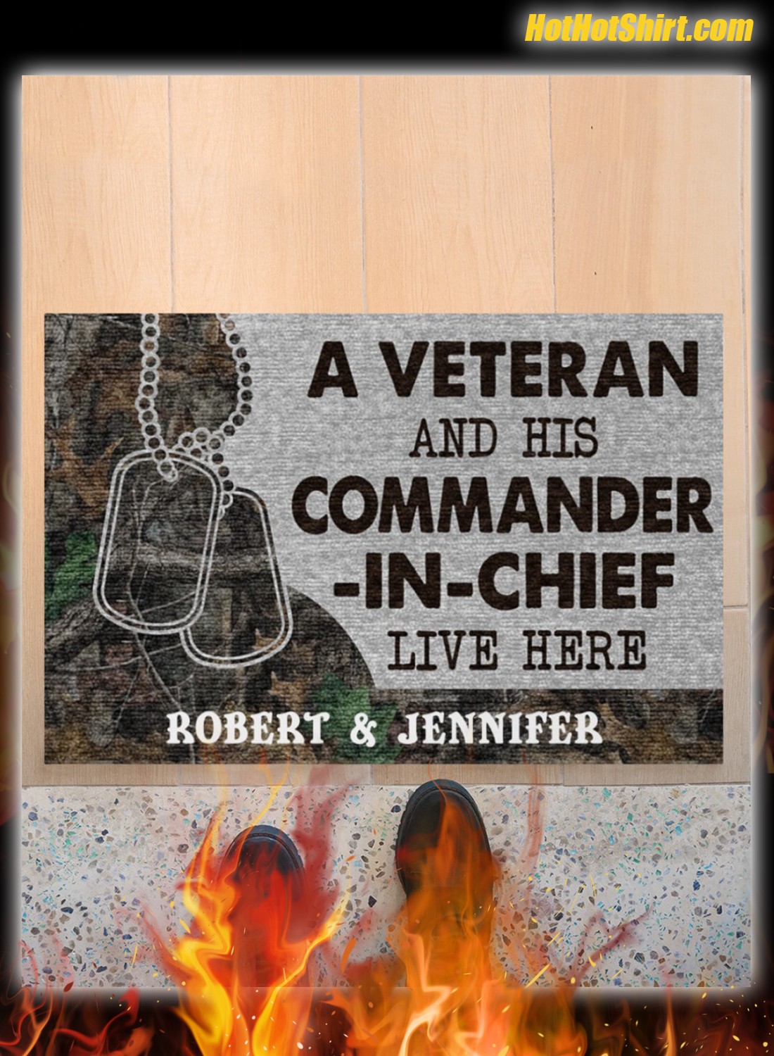 A Veteran And His Commander in chief Live Here Doormat 2