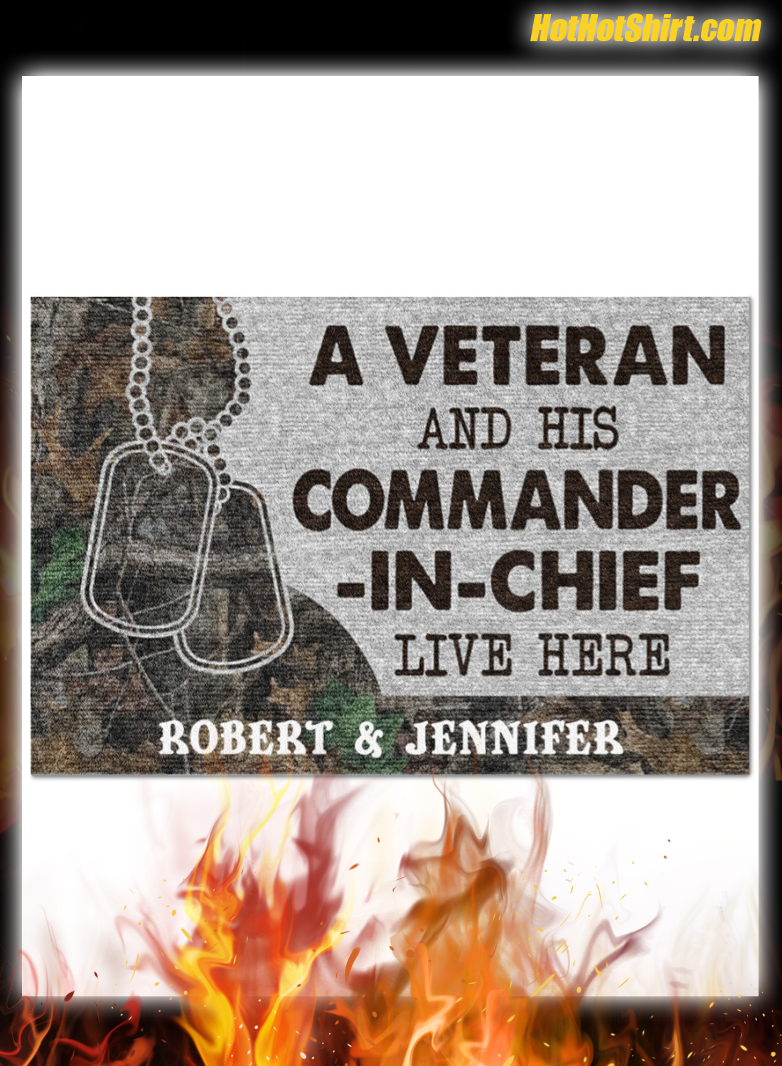 A Veteran And His Commander in chief Live Here Doormat