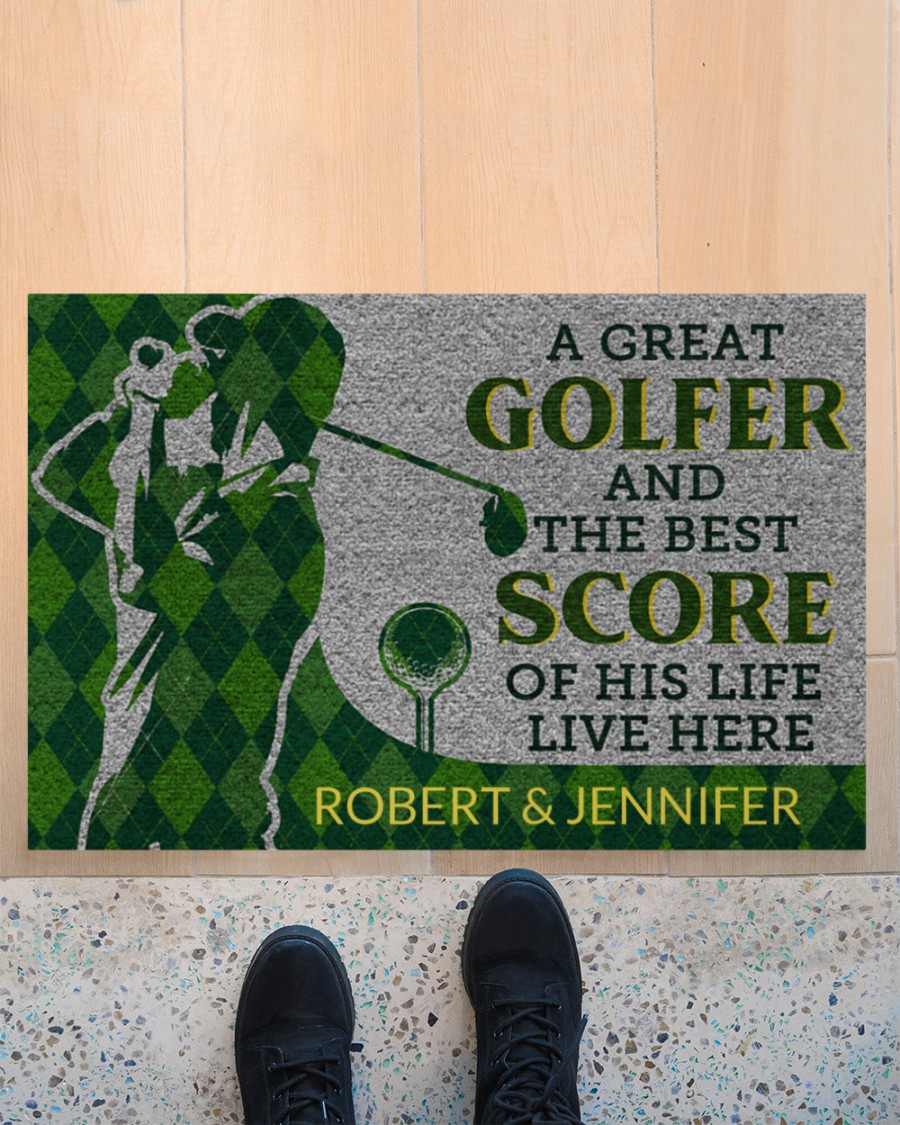 A great golfer and the best score of his life live here doormat 8