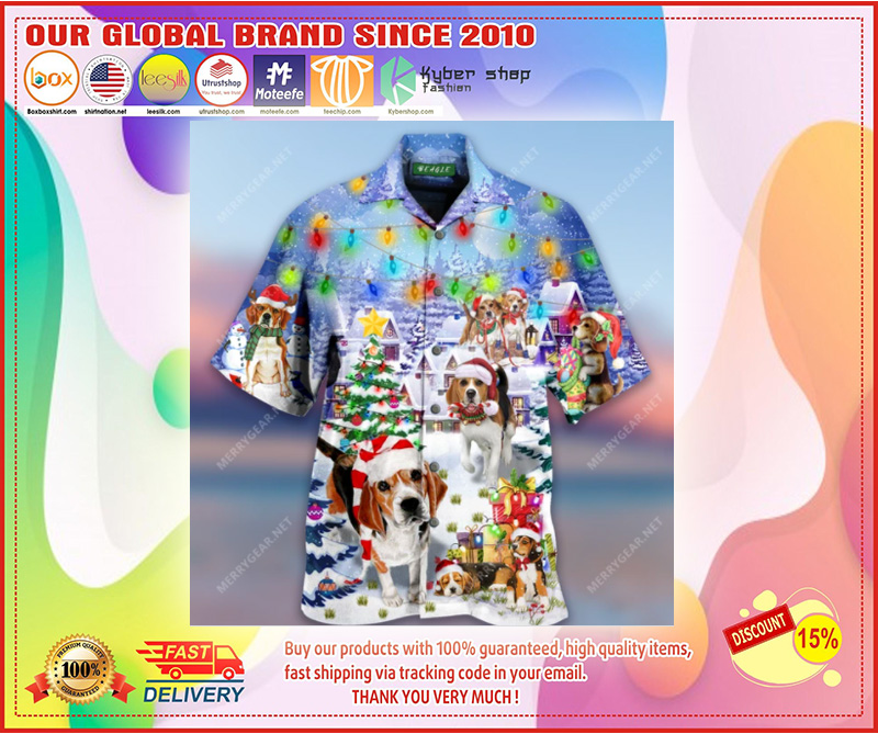Merry Beagle Christmas Unisex Hawaiian Shirt – LIMITED EDITION