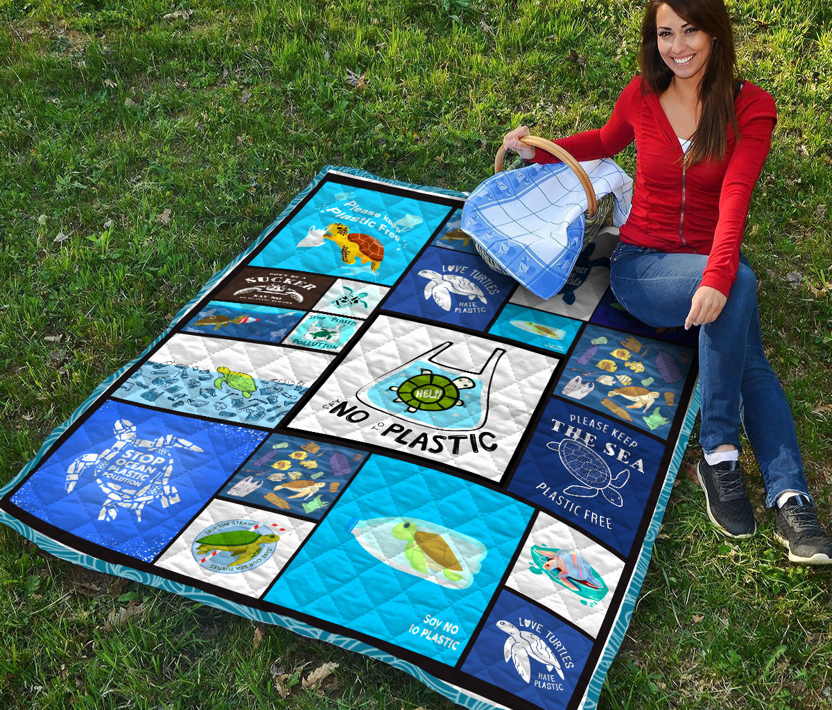 No plastic save turtles quilt 2