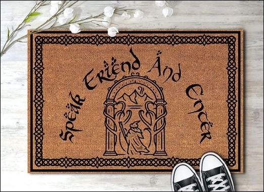 Speak friend and enter Lord of the Rings doormat – dnstyles