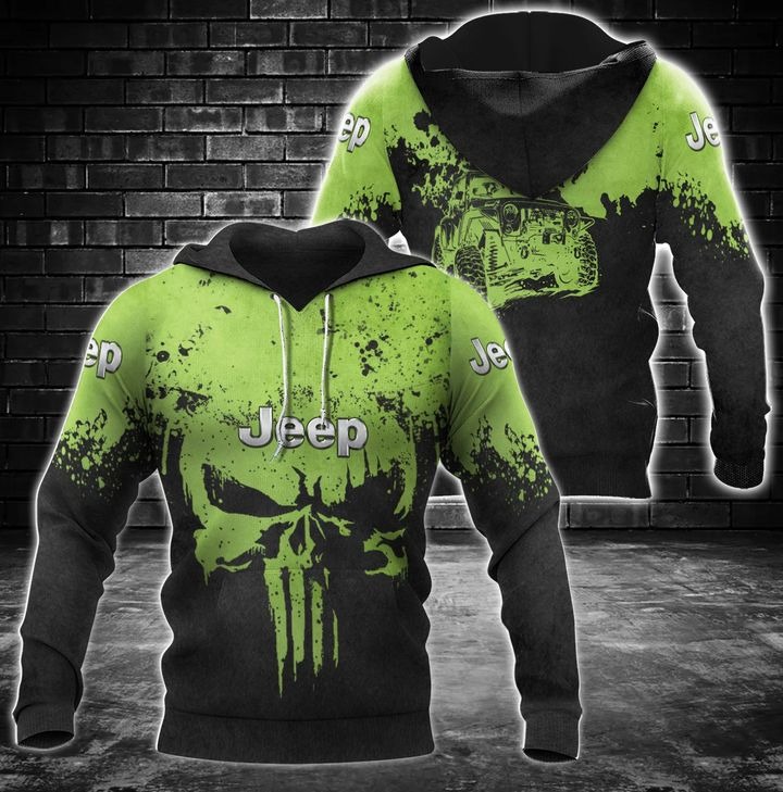 Jeep wrangler punisher skull 3d over print hoodie – LIMITED EDITION