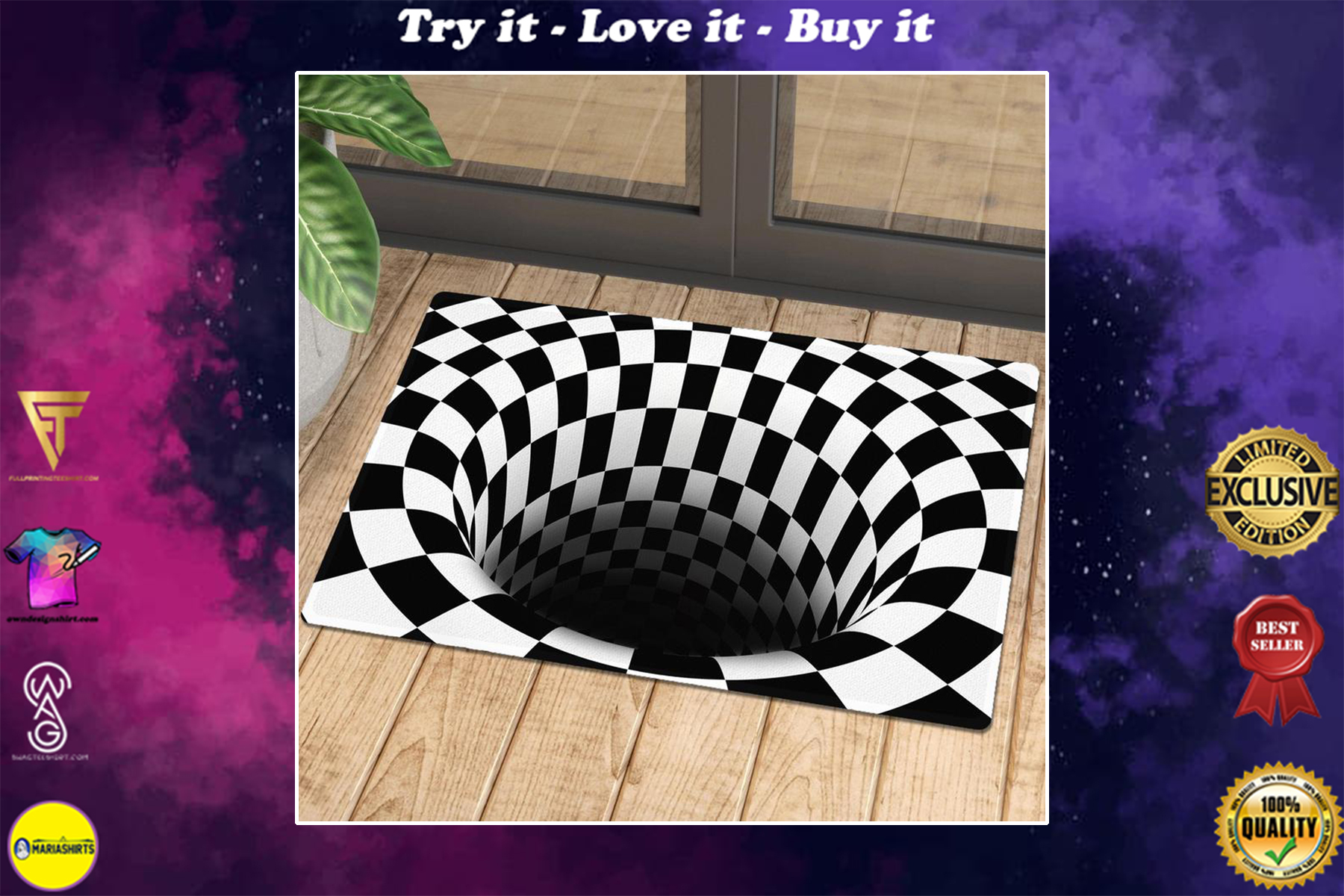 [special edition] halloween illusion doormat – maria