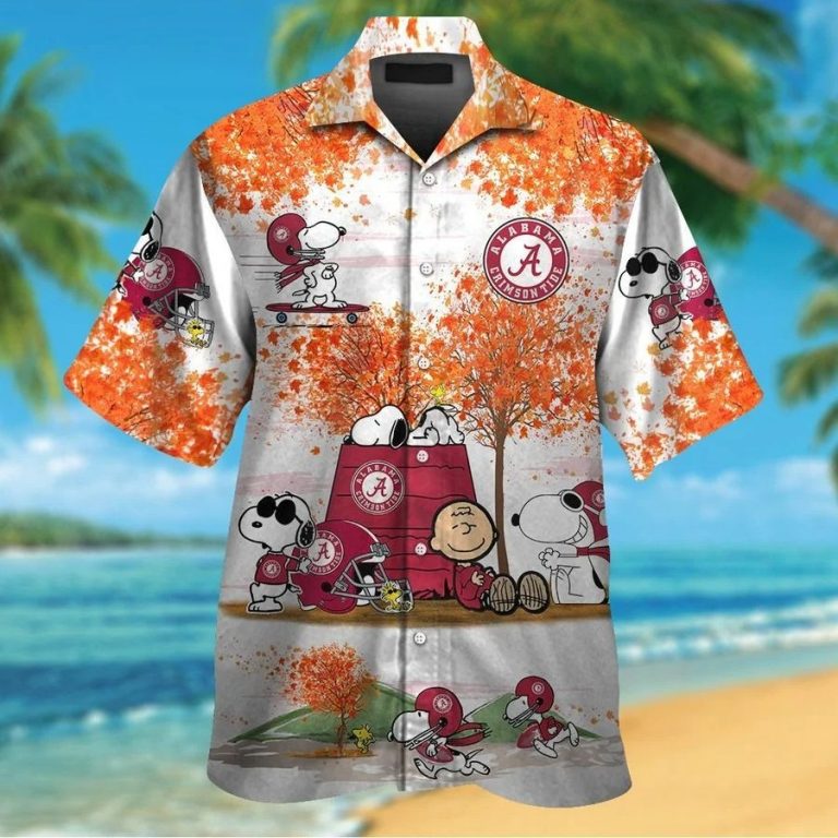 Alabama Crimson Tide Snoopy Autumn Hawaiian Shirt, Shorts1