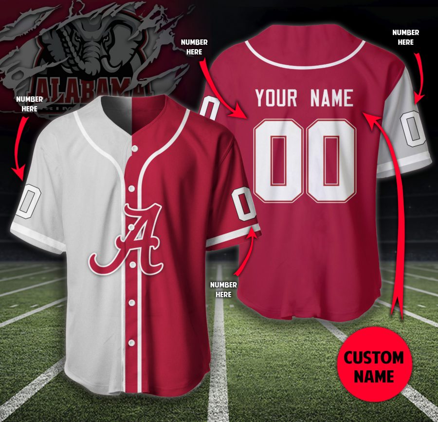 Alabama Crimson Tide custom personalized baseball jersey – LIMITED EDITION