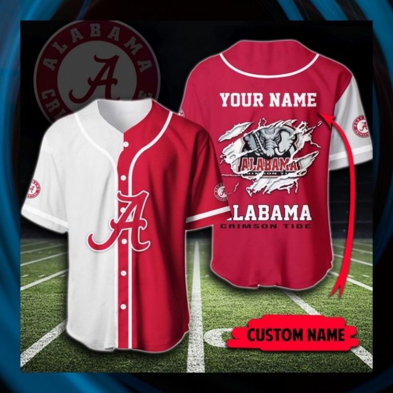 Alabama Crimson Tide custom personalized baseball jersey 5