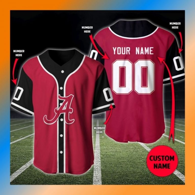 Alabama Crimson Tide custom personalized baseball jersey 7