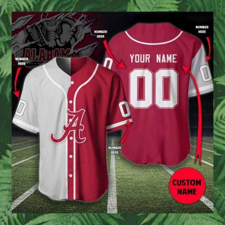 Alabama Crimson Tide custom personalized baseball jersey 8