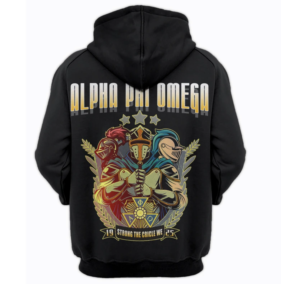 Alpha Phi Omega all over printed 3D hoodie 1