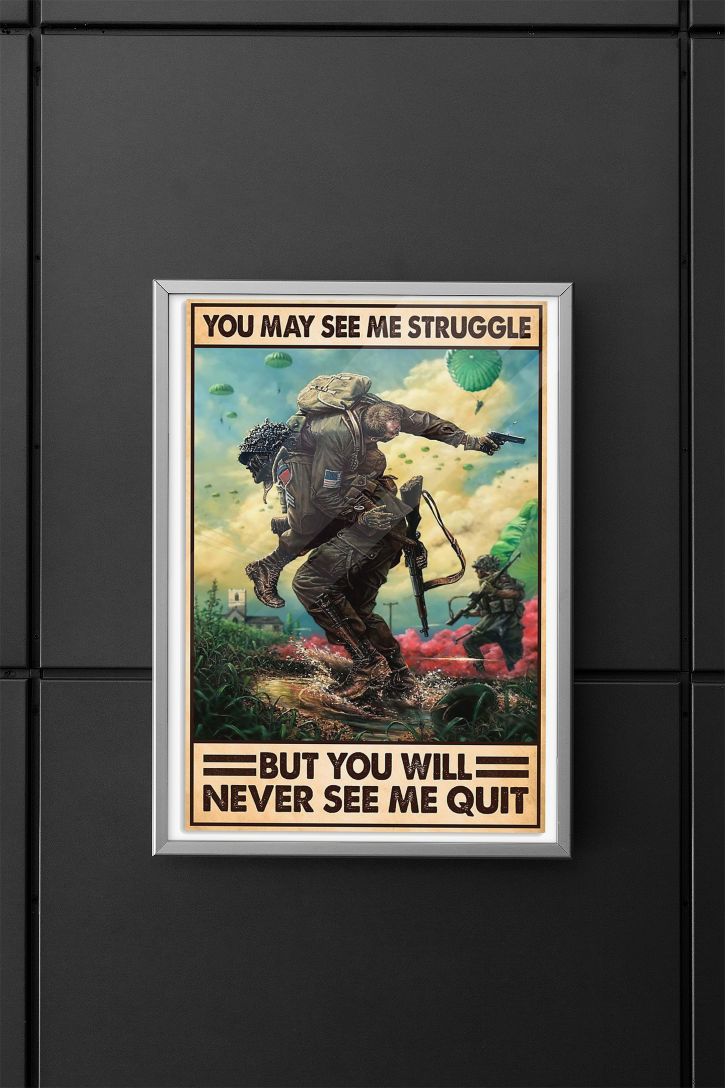 American Veteran you may see me struggle but you will never see me quit poster 4