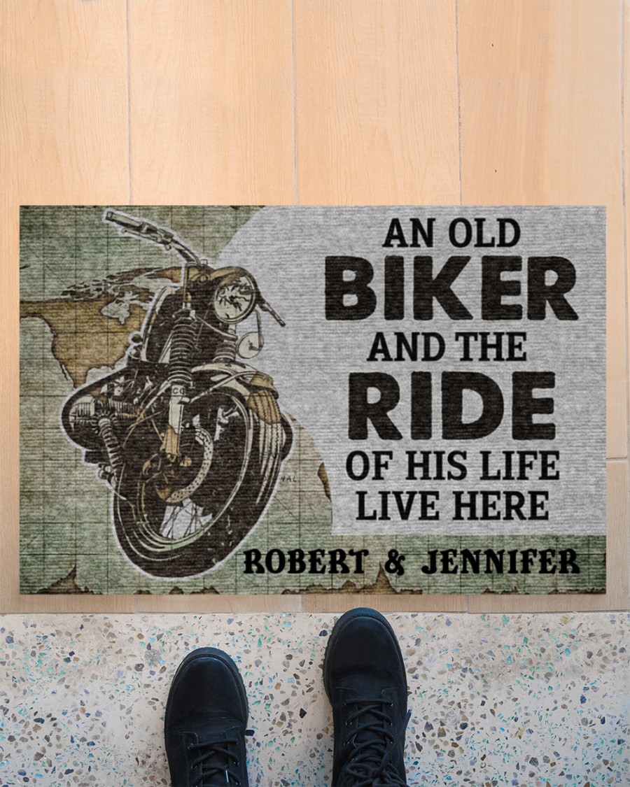 An old biker and the ride of his life live here doormat 8