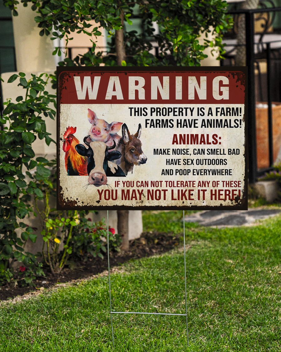 Animals Warninng this property is a farm yard signs Picture 2