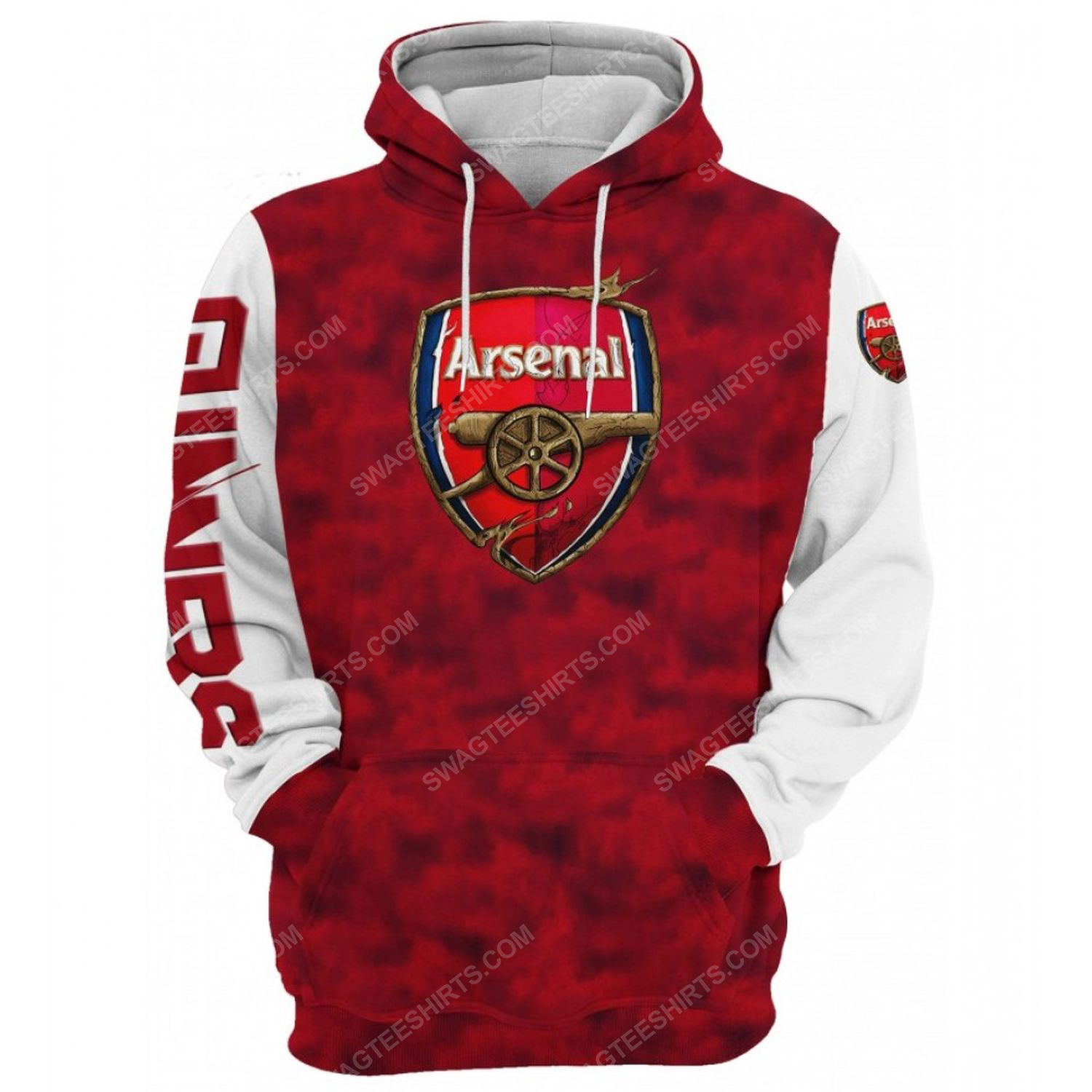 Arsenal come on you gunners all over print shirt - front