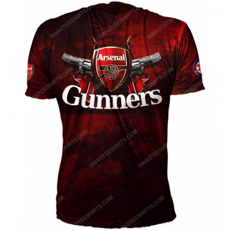 Arsenal victoria concordia crescit full printing shirt - back