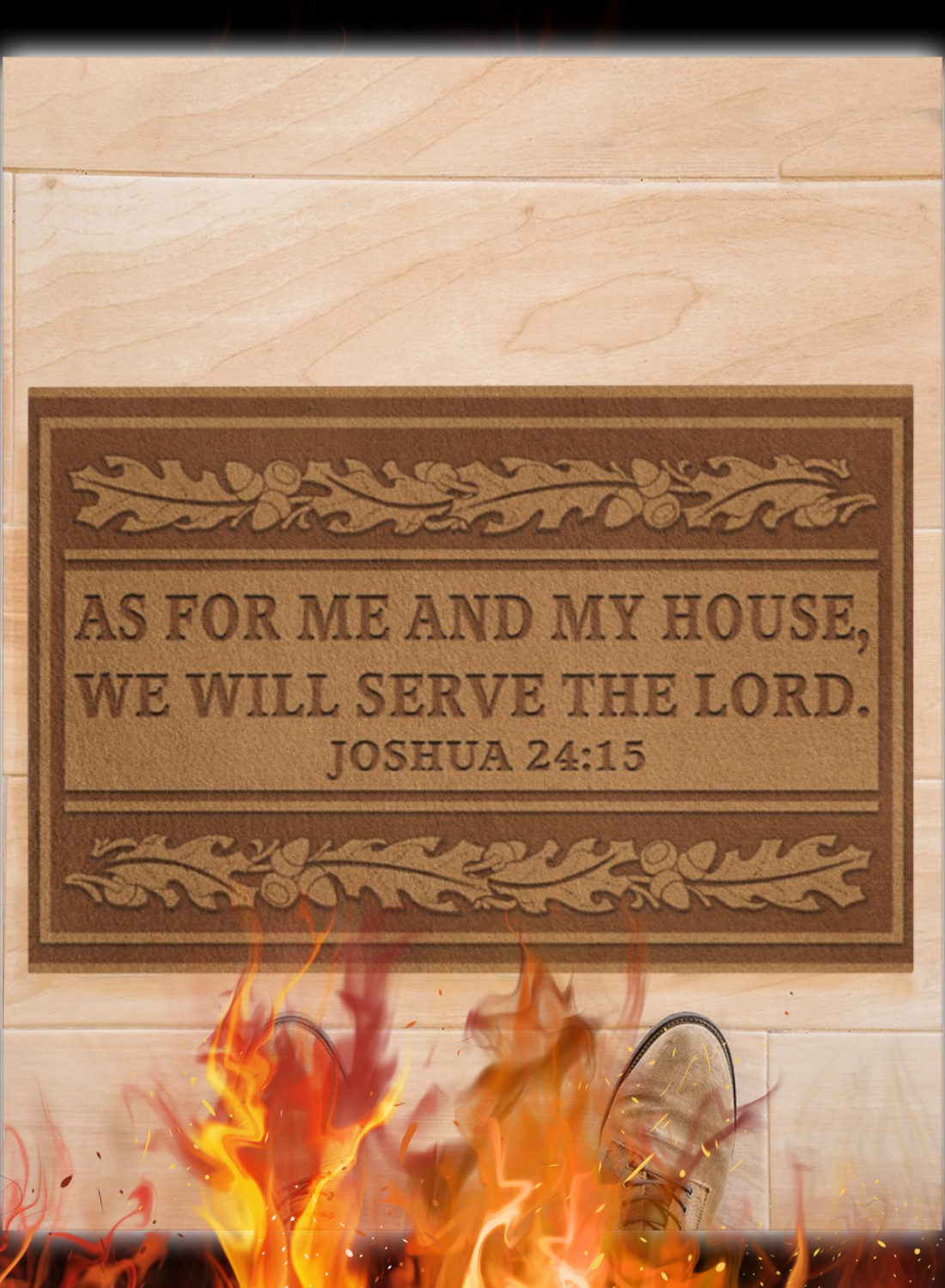 As For Me And My House We Will Serve The Lord Joshua 24 15 Doormat 1