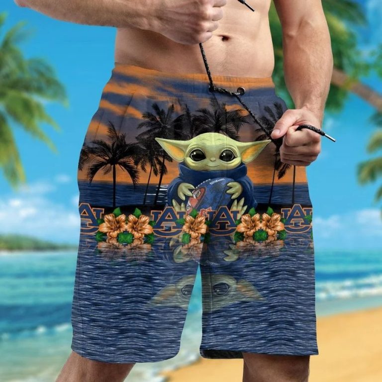 Auburn Tigers And Baby Yoda Hawaiian Shirt, Shorts2