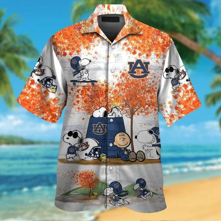 Auburn Tigers Snoopy Autumn Hawaiian Shirt, Shorts1