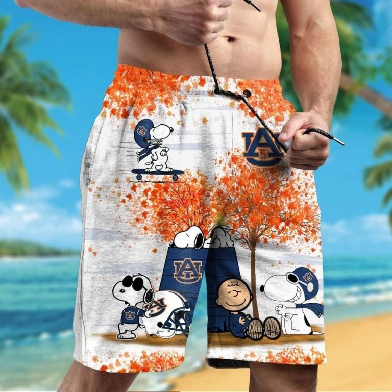 Auburn Tigers Snoopy Autumn Hawaiian Shirt, Shorts2