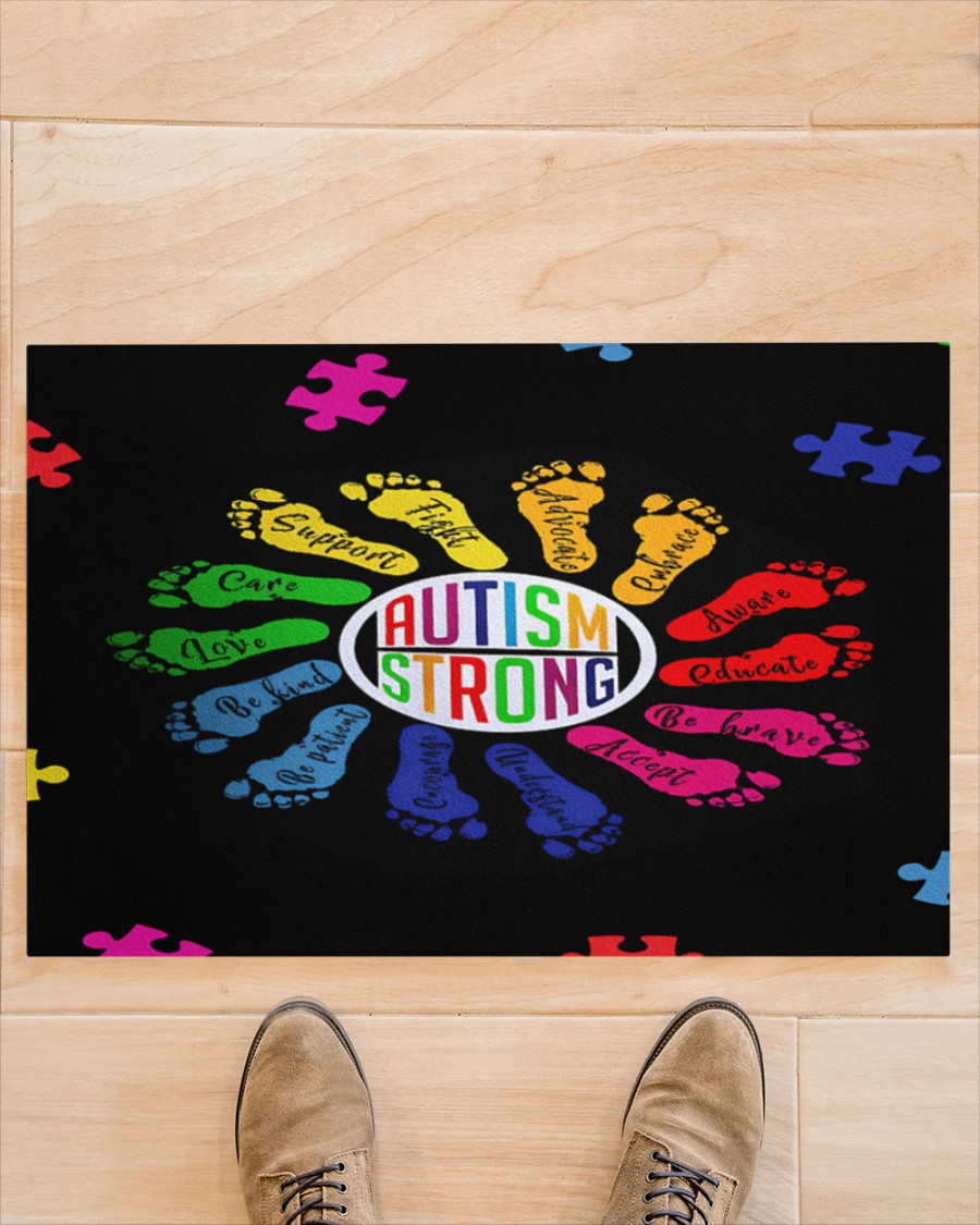 Autism strong footprint doormat Picture 1