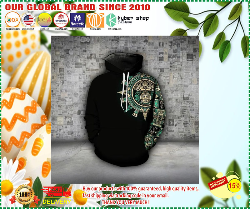 Aztec emerald 3D hoodie and legging 2